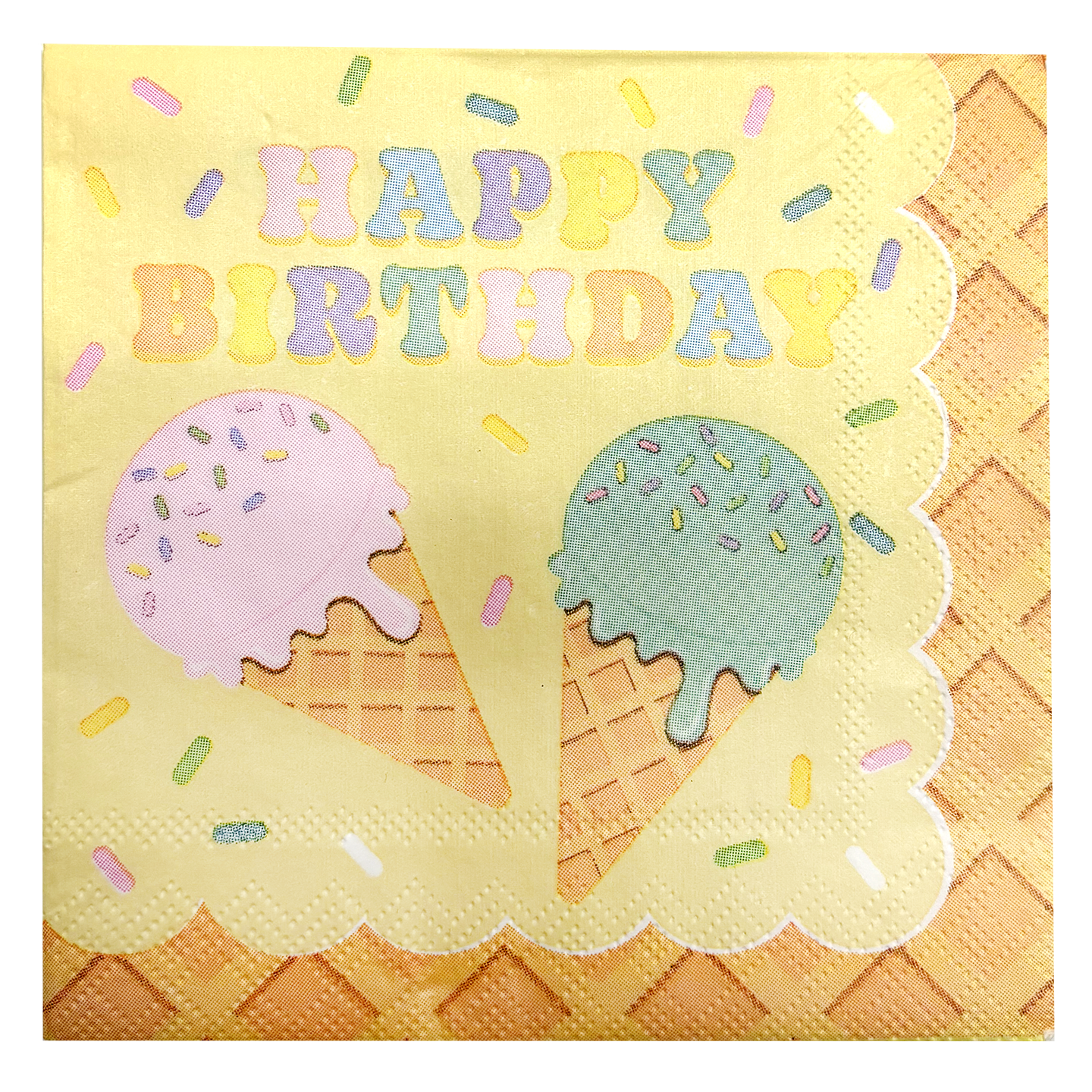 Happy Birthday Ice Cream Napkins